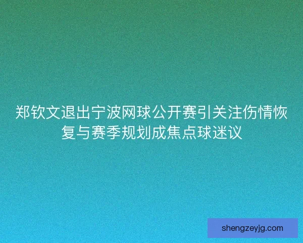 郑钦文退出宁波网球公开赛引关注伤情恢复与赛季规划成焦点球迷议
